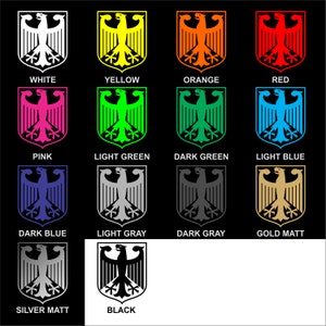 German Eagle Crest Deutschland Germany Flag Panzer Decal Sticker Sizes/Colors image 2