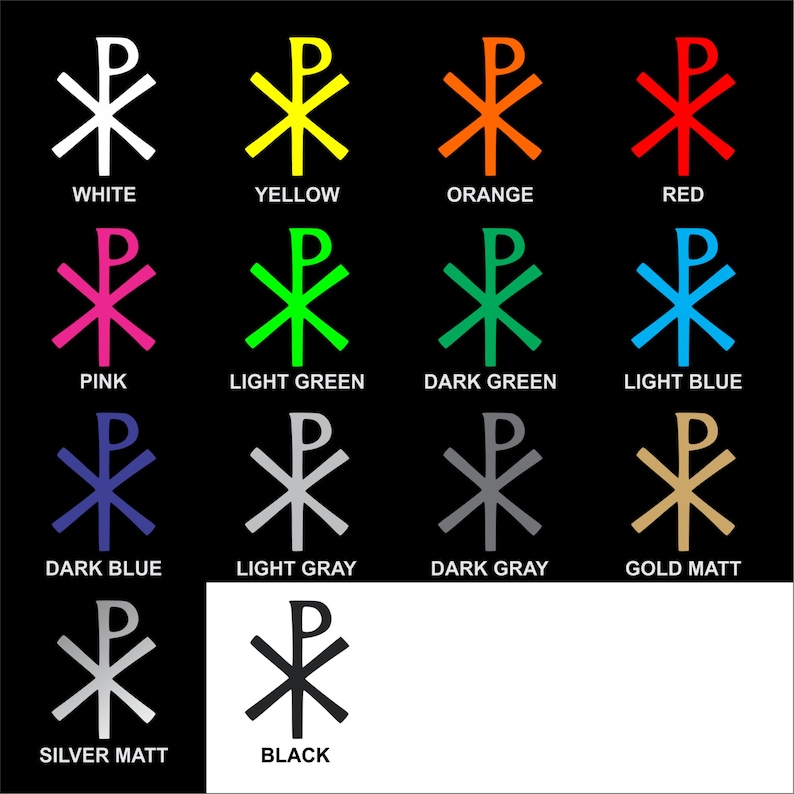 CHRISTIANITY CHI RHO Car Window Computer Decal Sticker - Etsy