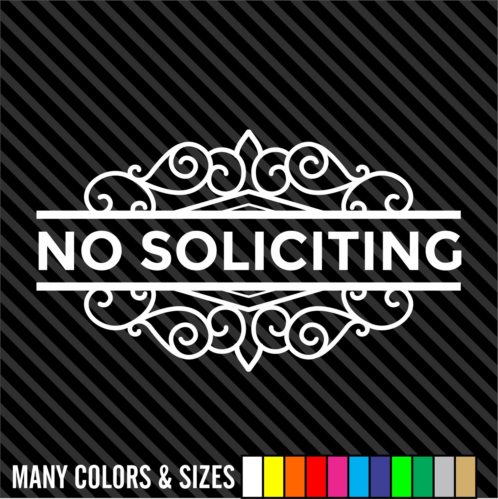 No Soliciting Sign Vinyl Decal Sticker Door Window Wall - Etsy