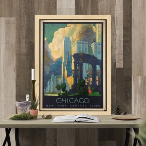 Vintage Chicago Poster (High Quality Art Print - Multiple Size Options Available) P016