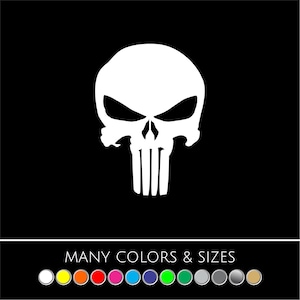 The Punisher Sticker - Skull, Vinyl, Car, Truck, Wall, Window, Laptop, Decal, Sticker - Many Sizes/colors