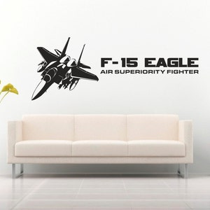 F-15 Eagle Air Superiority Fighter Jet Wall Decal Us Militar Army Wall Sticker