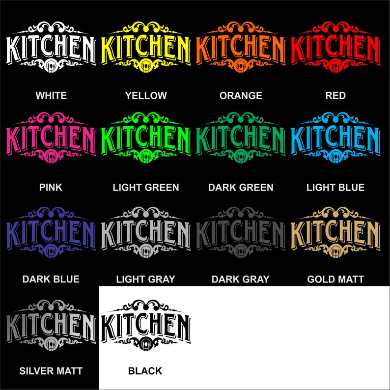 Kitchen Wall Decal Kitchen Decor Wall Decal Vinyl Decal Etsy