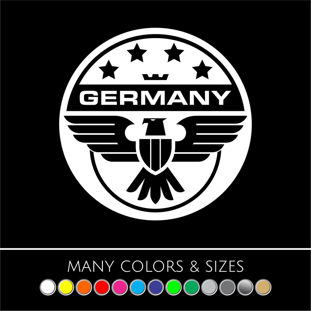 Germany Decal Sticker Germany Vinyl Decal – Waterproof German Flag Sticker for Car, Window ...