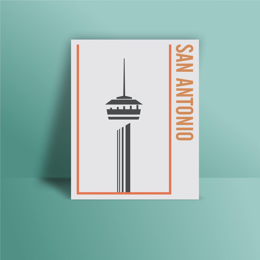 SAN ANTONIO Print, San Antonio Poster, Wall Art, San Antonio Skyline, San Antonio City Poster ...