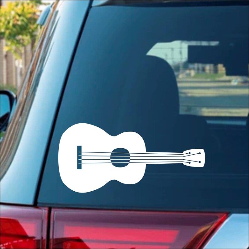 Guitar Sticker - Musical Instrument, Music, Wall Sticker, Decal, Room Decor, Car, Laptop Decal - Choice of Colors and Sizes image 5