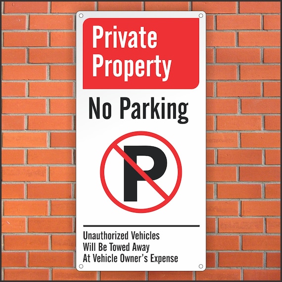 Private Property No Parking Sign - Authorized Vehicles Only Sign
