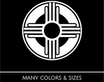 Zia Sun Vinyl Decal | Southwestern Sun Sticker | Tribal Art Decal | Car, Laptop, Water Bottle