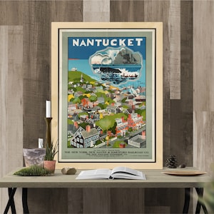 Vintage Nantucket Poster (High Quality Art Print - Multiple Size Options Available) P017
