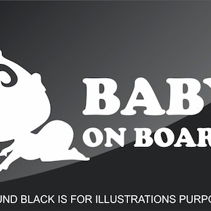Baby on Board Sticker - Car, Van, Vinyl Sticker, Decal - Choice of Colors - Design 01