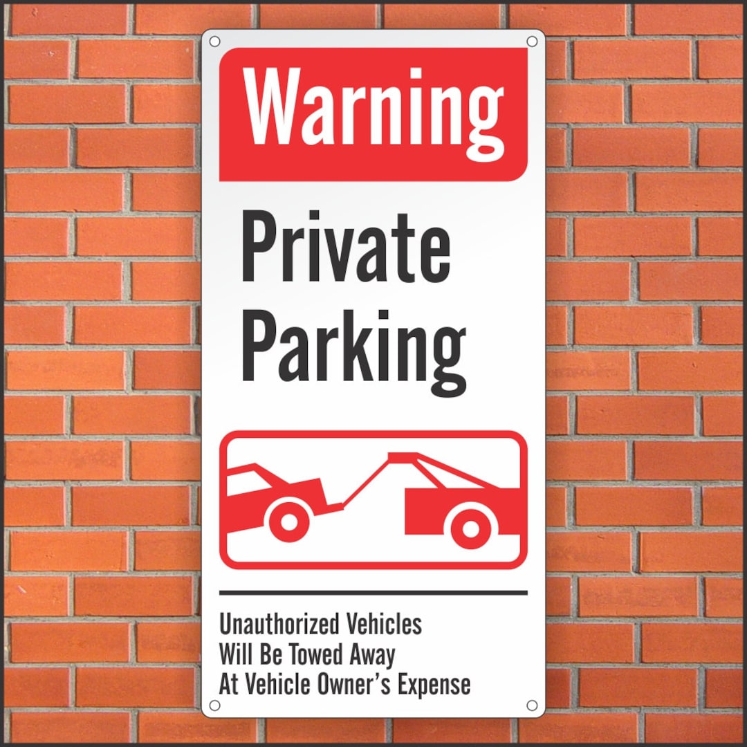 V Safety Private Parking Residents Only - Cartello di sicurezza