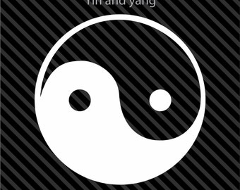 TAOISM YIN and YANG - Car Window Computer Decal Sticker - Sizes And Colors