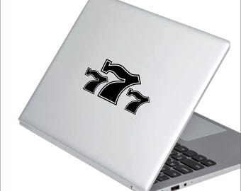 Gambling Lucky 777 Sticker - for Wall, Car, Truck, Laptop, Decal