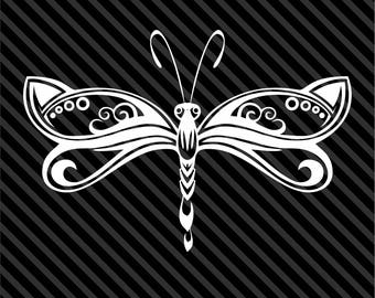 DRAGONFLY Vinyl Decal Sticker, high quality, white, Choice of Sizes and Colors