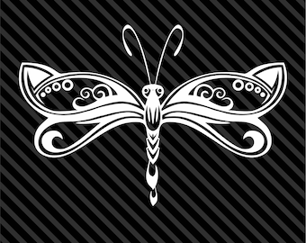 DRAGONFLY Vinyl Decal Sticker, high quality, white, Choice of Sizes and Colors