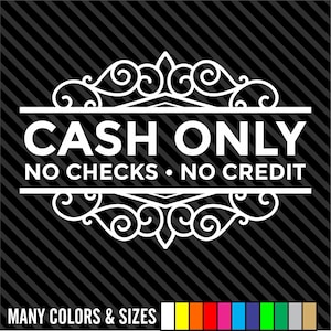 Cash Only Accepted - ATM Inside Decal