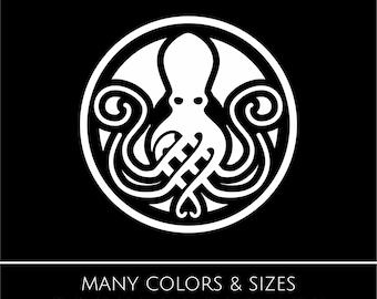 Octopus Vinyl Decal Sticker | Waterproof Ocean Animal Car, Laptop & Water Bottle Decal | Marine Life Vinyl