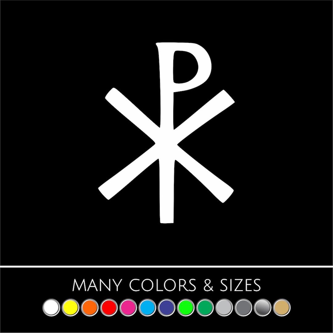 Christianity Chi Rho Sticker - Car, Window, Computer, Decal, Sticker ...