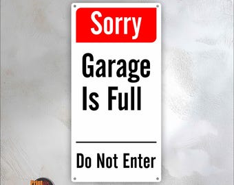 Parking Garage is Full Sign – 12×24 Aluminum Outdoor Sign – Weatherproof Gate Warning Sign