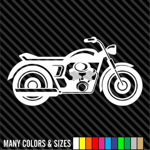 Motorcycle Sticker Decal - Truck Car Contour Cut Vinyl Decal - Choice of Sizes and Colors