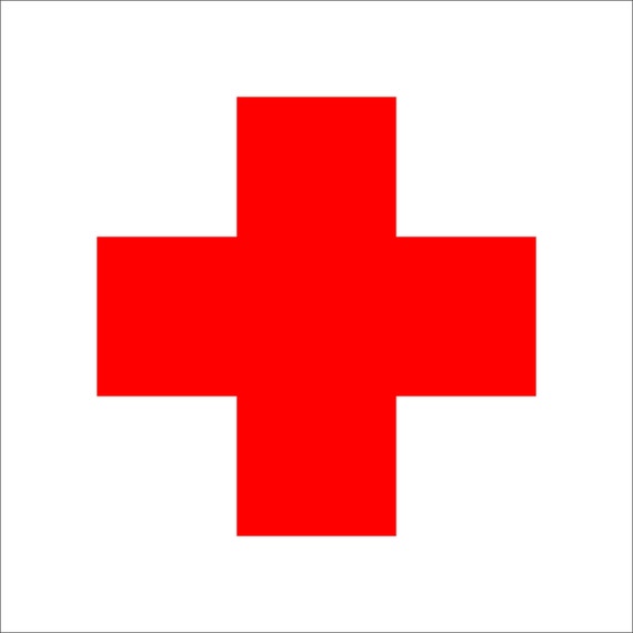 Emergency First AID KIT Vinyl Sticker Decal Sign SIZES  Health Safety Cross 