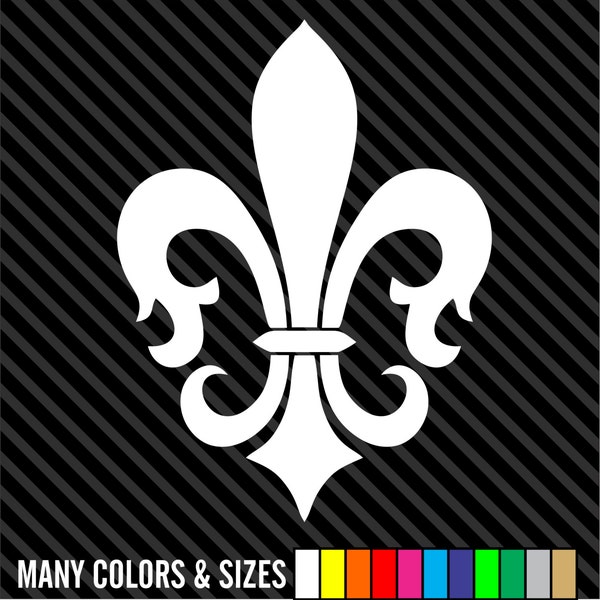 Fleur De Lis Symbol Vinyl Car Window Decal Sticker Vinyl - Many Colors & Sizes