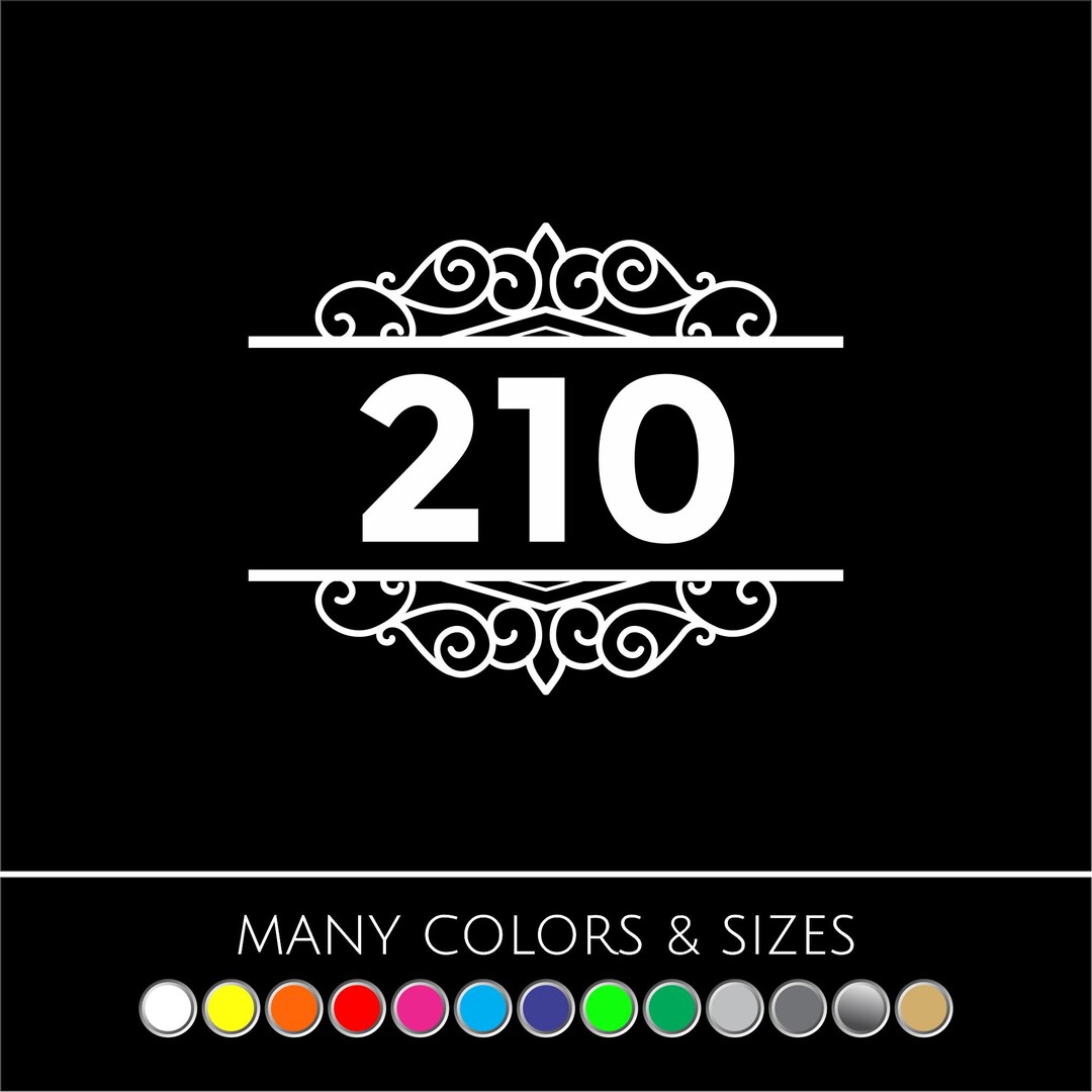 Custom Building Number Decal Sticker - Business Sign - Door Store ...