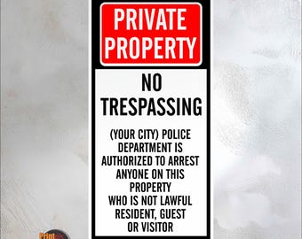 PRIVATE PROPERTY - TRESPASSERS WILL BE PROSECUTED SIGN – Get Signs