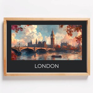 LONDON - Art Print, Travel Art Print, Travel Gift, Travel Poster, Europe City Poster Print, Housewarming Gift