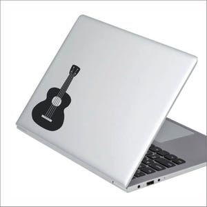 Guitar Sticker - Musical Instrument, Music, Wall Sticker, Decal, Room Decor, Car, Laptop Decal - Choice of Colors and Sizes image 3
