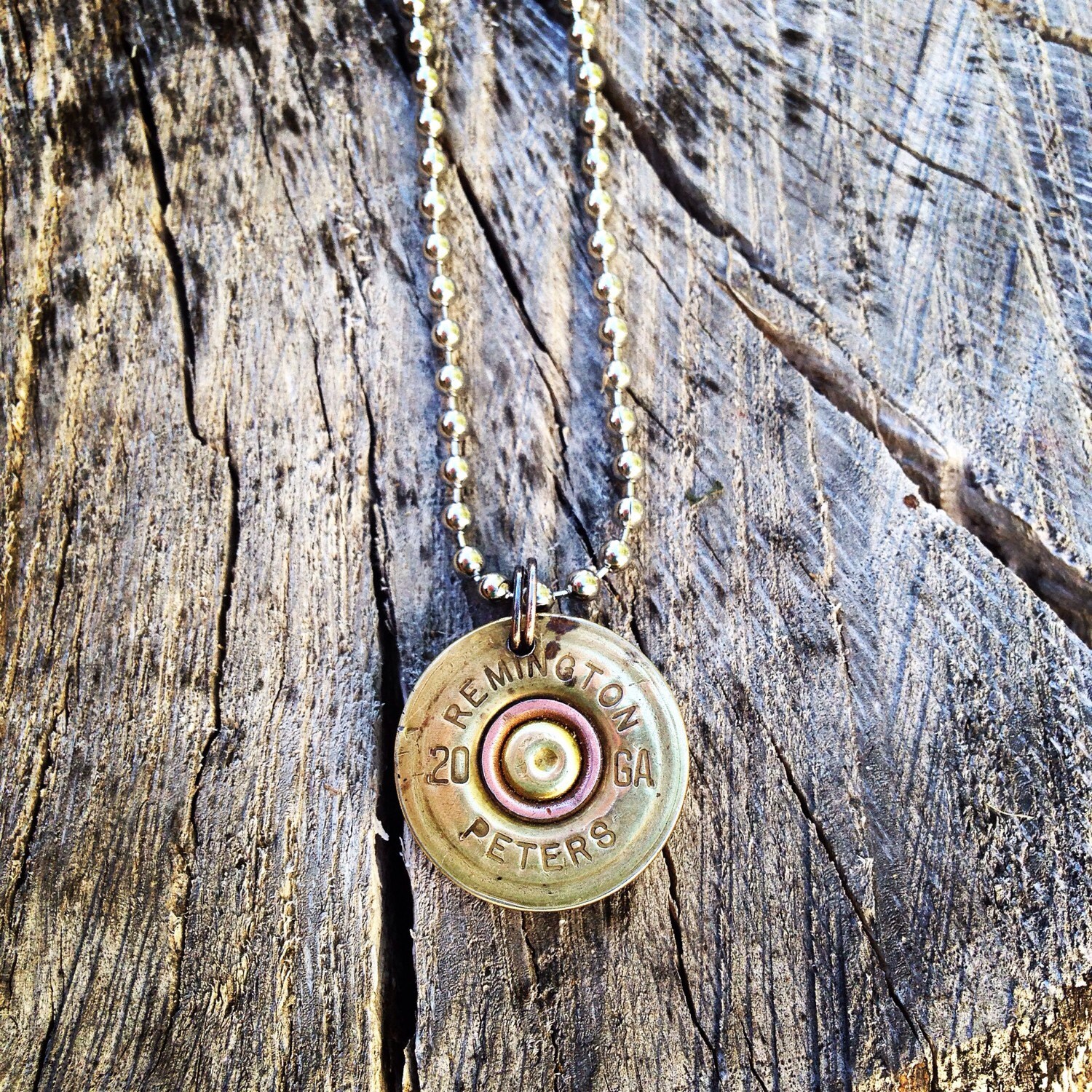 Unisex Brass Shotgun Shell Necklace Etsy
