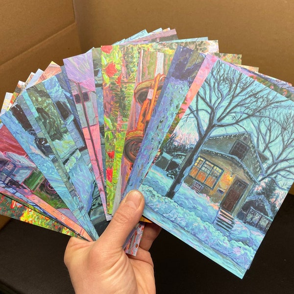 Postcard pack#3 - 24 5x7 postcards of my paintings of South Minneapolis neighborhoods.