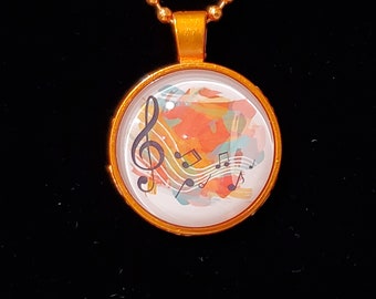 Treble clef necklace; tenor; lead; barbershop; harmony