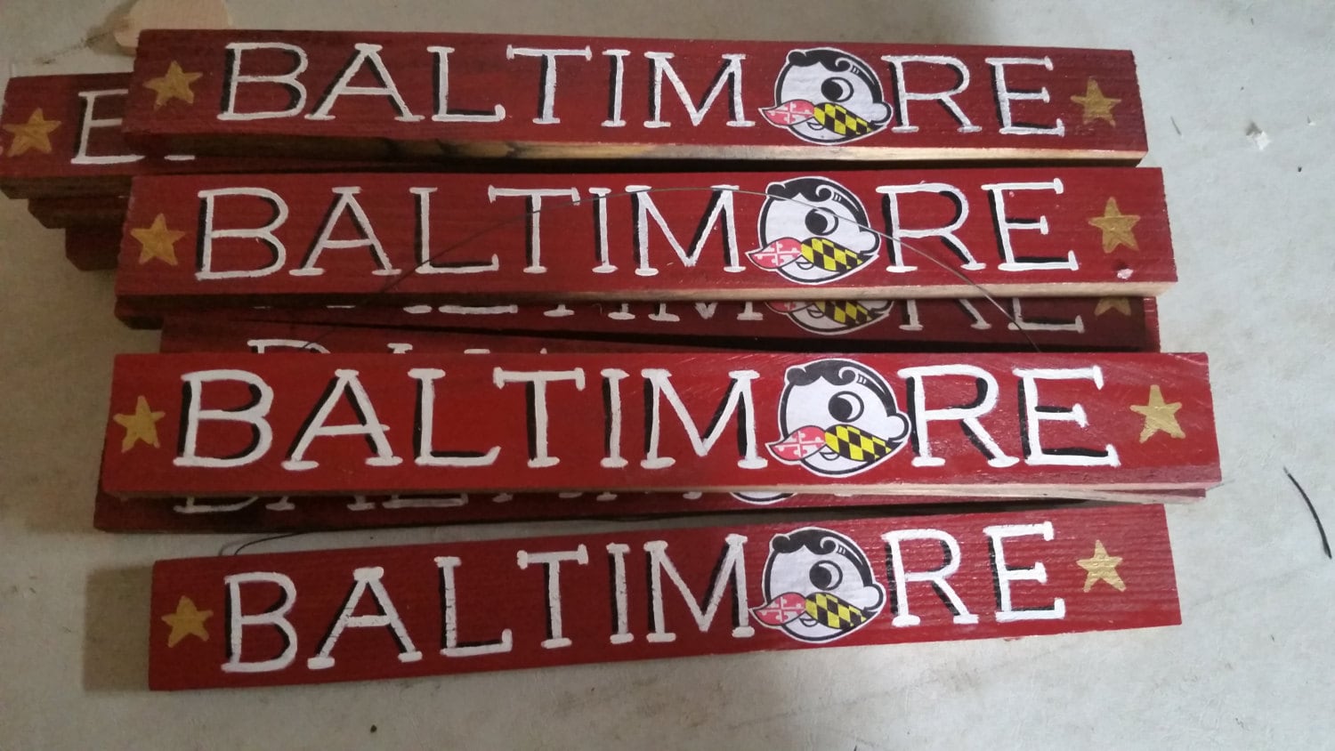 Baltimore Natty BOH Hand Painted Sign