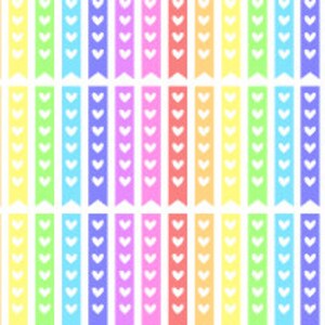 PRINTABLE Rainbow Heart Checklist Flags Planner Stickers Vertical Happy ...