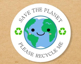 Recycle Fluorescent Sticker Labels – 2x2 Inch, 250 Per Roll – Padsplus