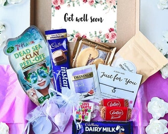 Get Well Soon Gift Box For Her Letterbox Gift Box Feel Better Box Care Package Hug In A Box Pick Me Up Spa Hamper Box