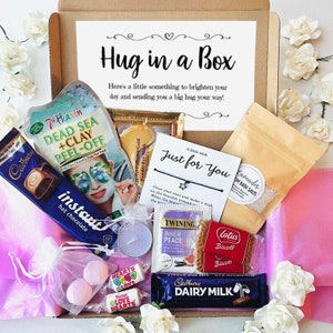 Hug In A Box Gift Just For You Relaxation Box Gift For Her Letterbox Gift Box Hamper Care Package Hug In A Box Pick Me Up Box Spa Pamper