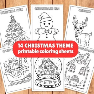 Printable Christmas Coloring Pages For Kids  Toddlers Coloring Book Printable PDF Coloring Sheets HomeSchool Christmas Coloring Pages