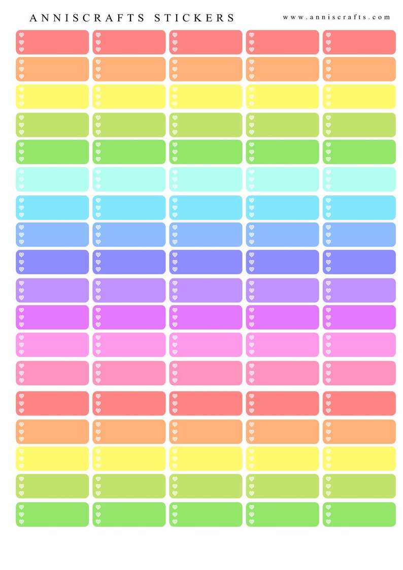 PRINTABLE Checkbox Planner Stickers Heart Check off Shopping to Do List ...