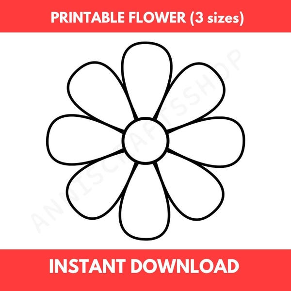 Cartoon Flower Colouring Etsy UK