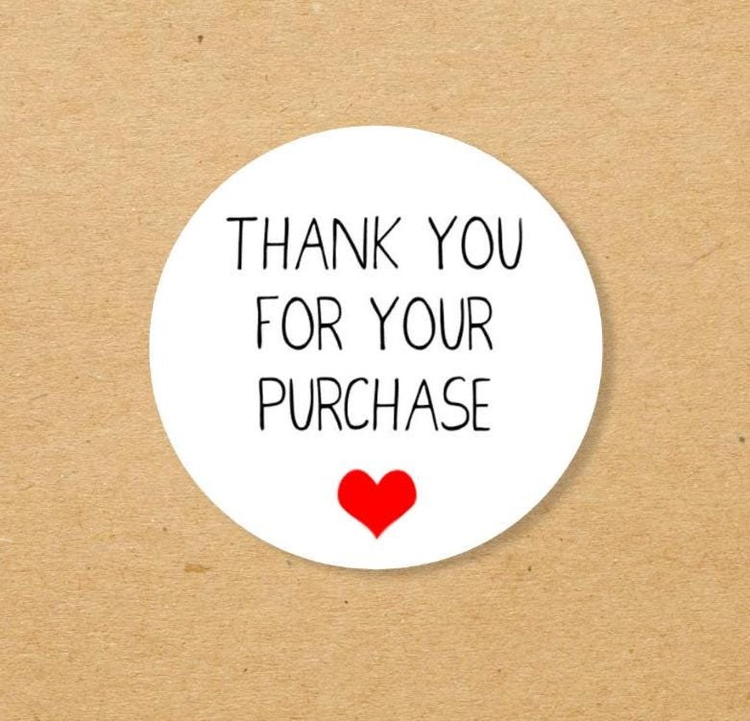 Thank You for Your Purchase Stickers Round Stickers Small Business ...