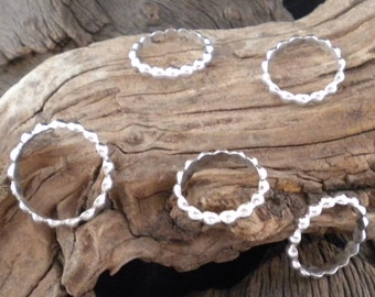 Size 5.75 Solid Ball Ring Band Stackable Ring Knuckle Ring Statement Ring Toe Ring Sterling Silver Ring Promise Ring HandcraftedSWDesigns