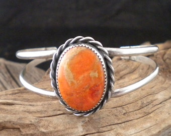 Sponge Coral Sterling Silver Double Band Bracelet Handmade Signed Piece HandcraftedSWDesigns