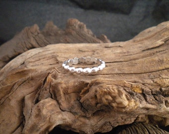 Size 6+ Solid Ball Ring Band Stackable Ring Knuckle Ring Statement Ring Toe Ring Sterling Silver Ring Promise Ring HandcraftedSWDesigns
