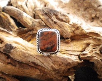 Size 10.75 Sterling Silver Ring with Heavy Double Shank Band Signed Piece