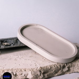 Minimalist Decor Catch All Jewelry Soap Trinket Tray Concrete | Handcrafted in the USA