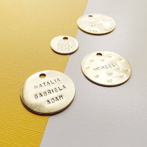 Custom stamped personalized brass keychain