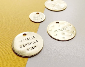 Custom stamped personalized brass keychain