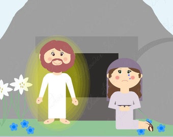 The Resurrection / First Easter Digital Clipart